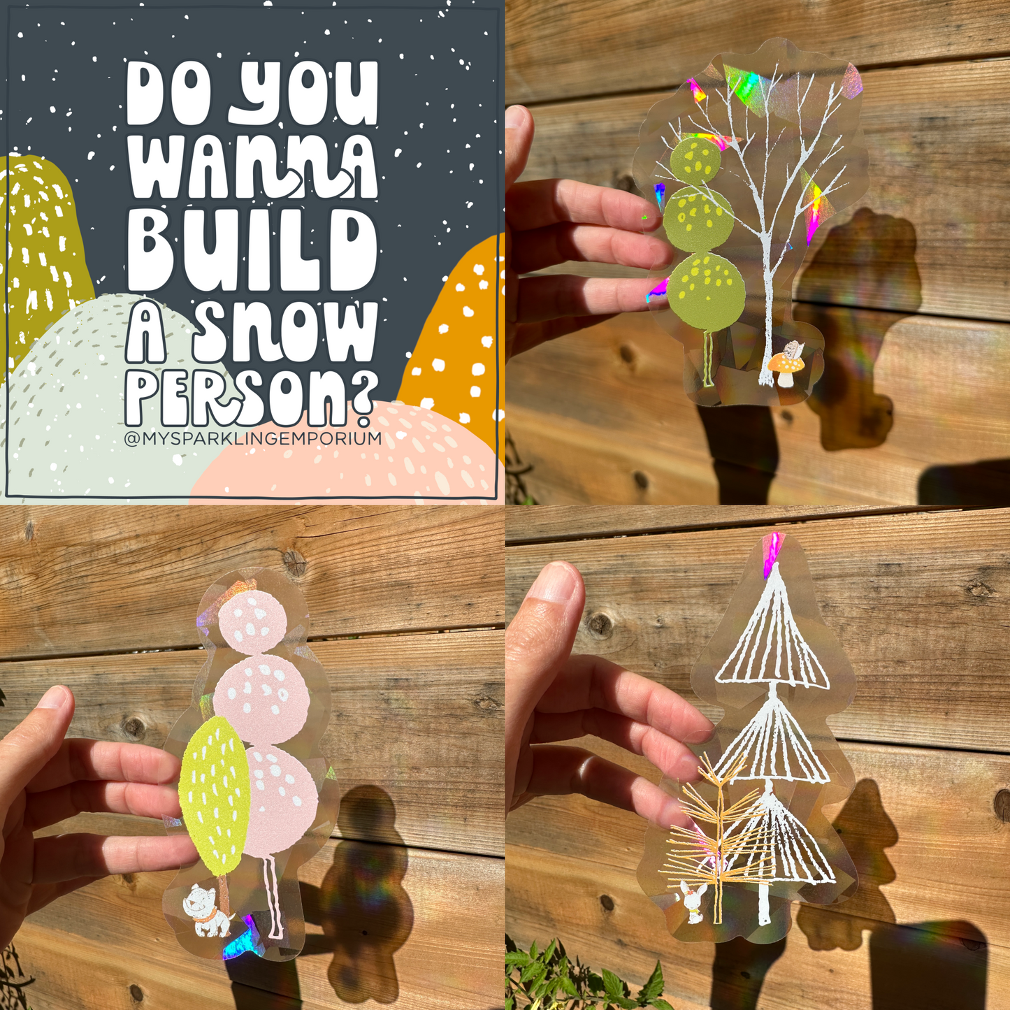 Mystery Snow Day Suncatcher Sticker Kit My Sparkling Emporium