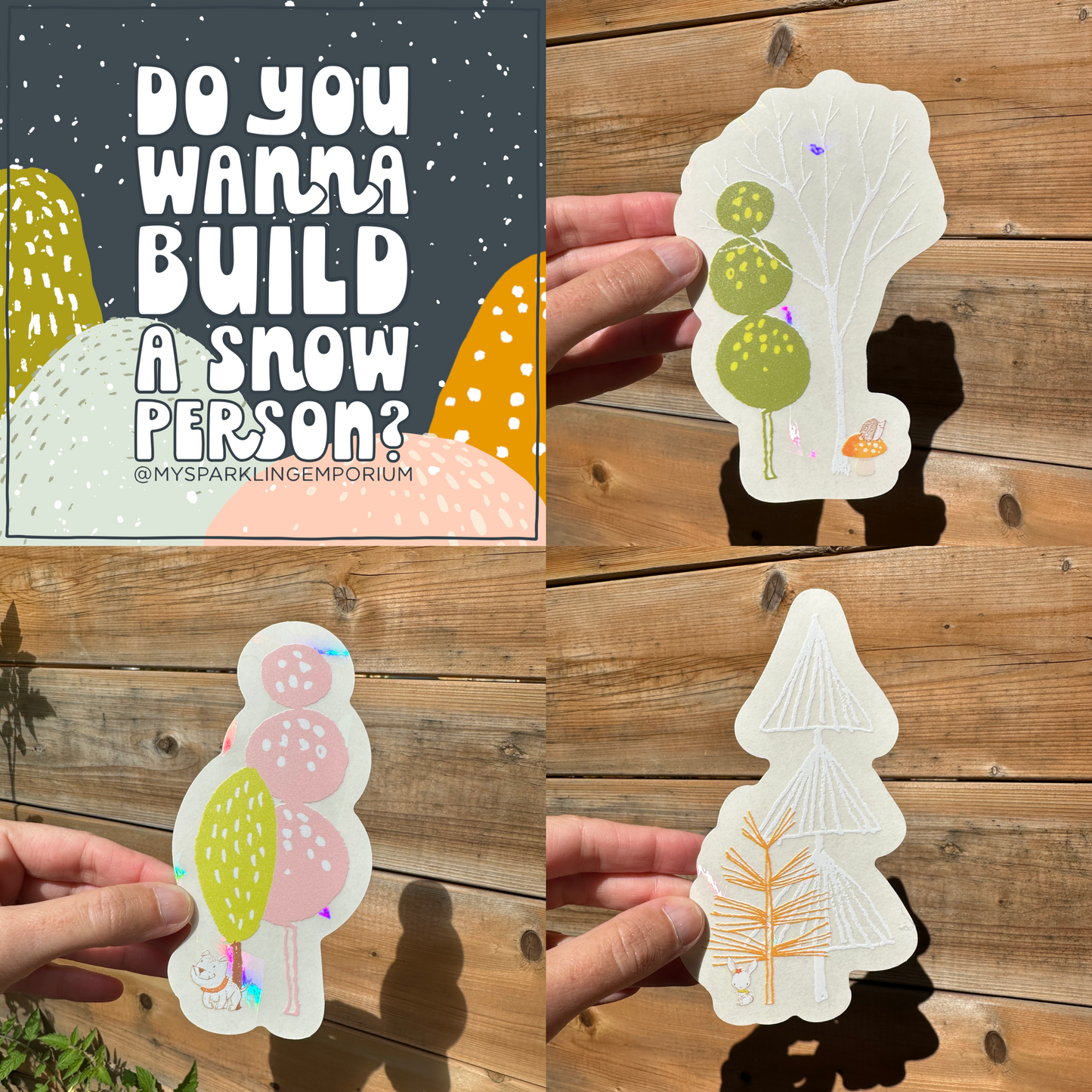Mystery Snow Day Suncatcher Sticker Kit My Sparkling Emporium