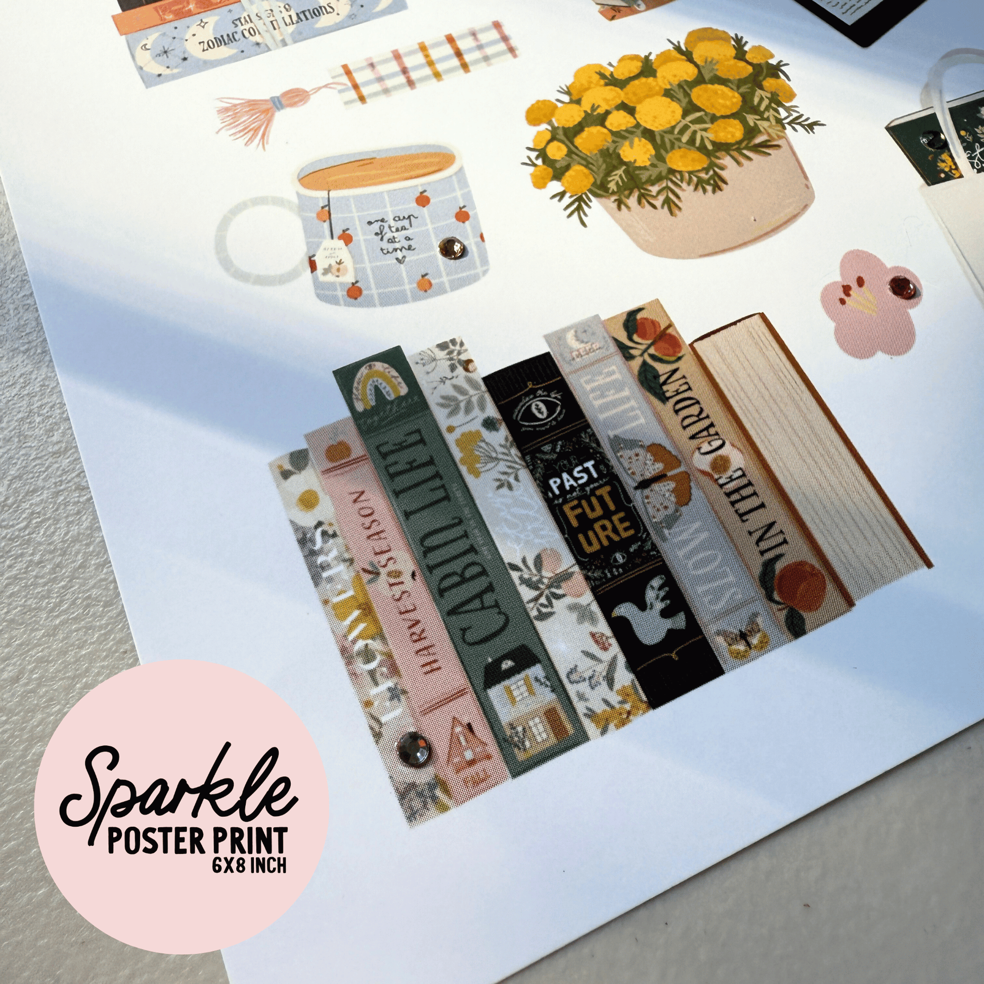 Book Club Sparkle Poster Print My Sparkling Emporium