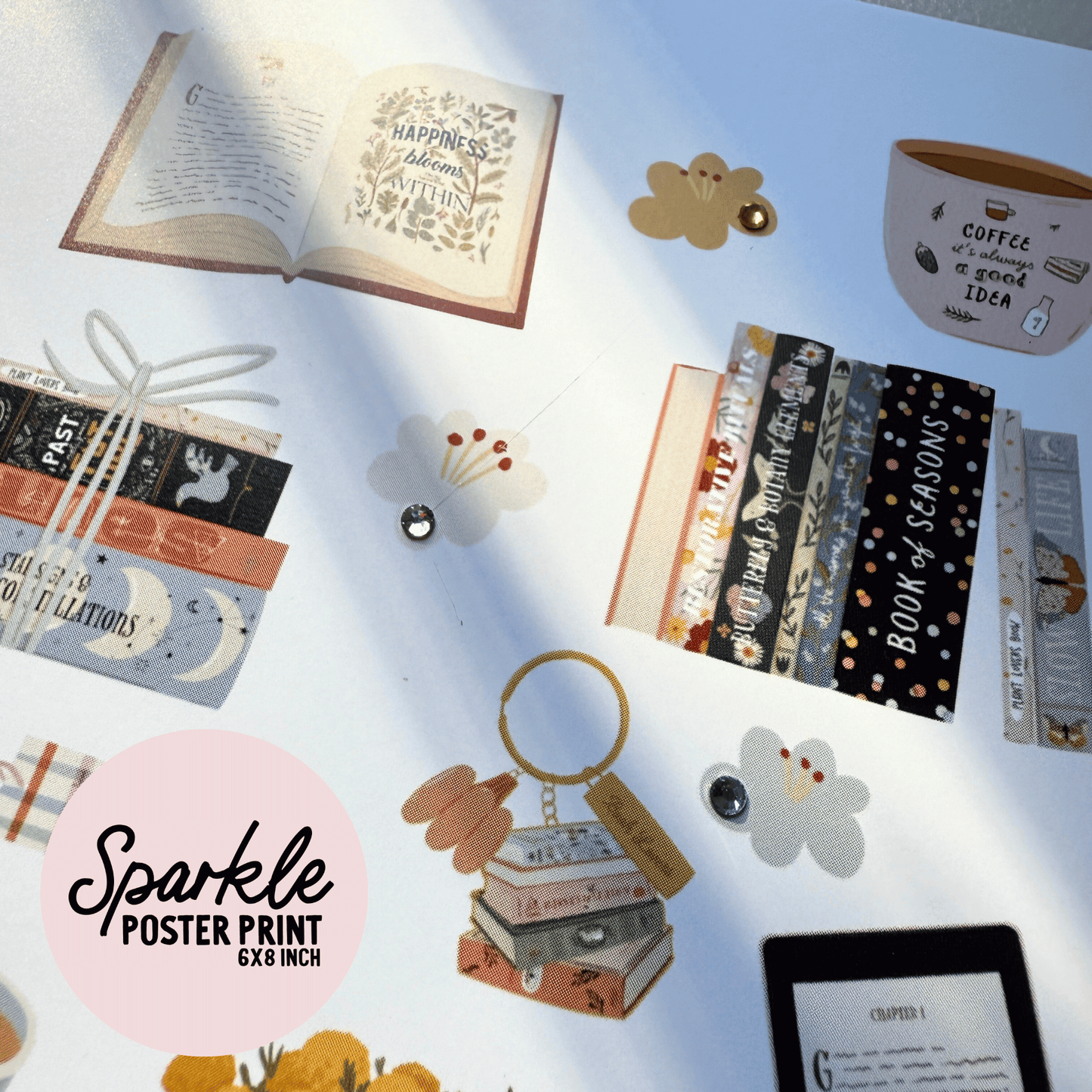Book Club Sparkle Poster Print My Sparkling Emporium