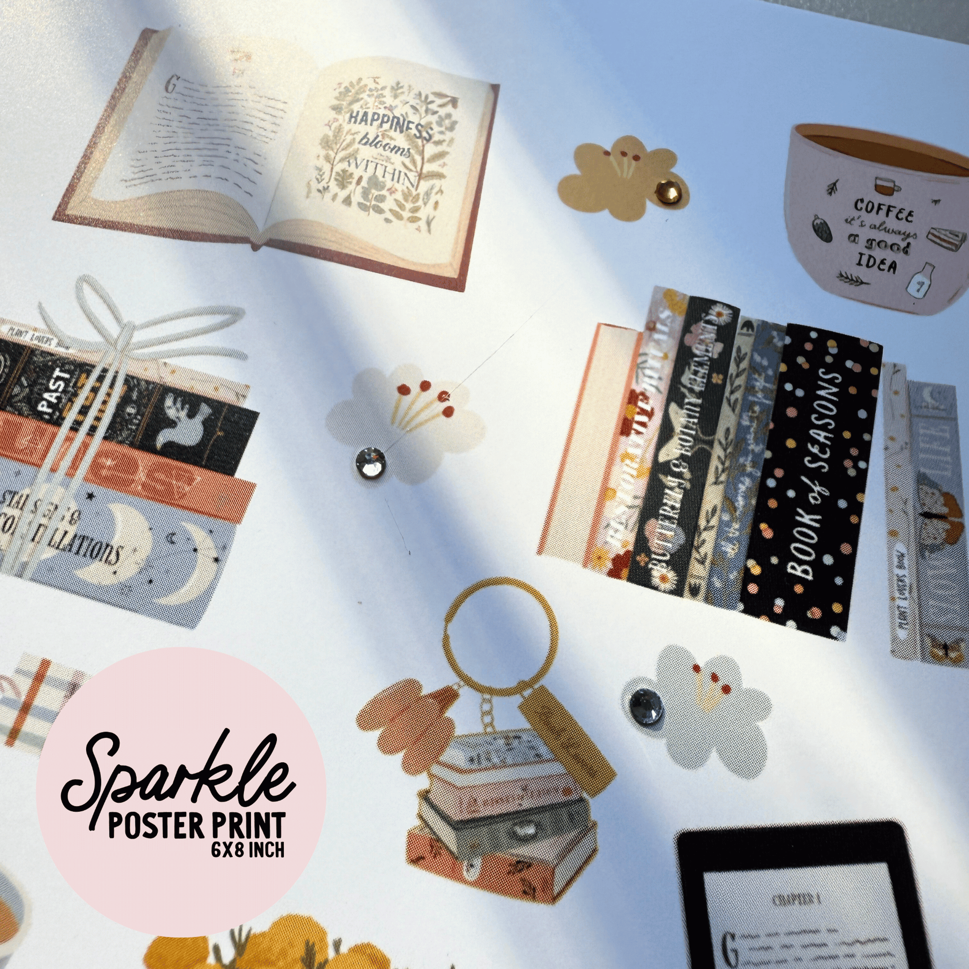 Book Club Sparkle Poster Print My Sparkling Emporium