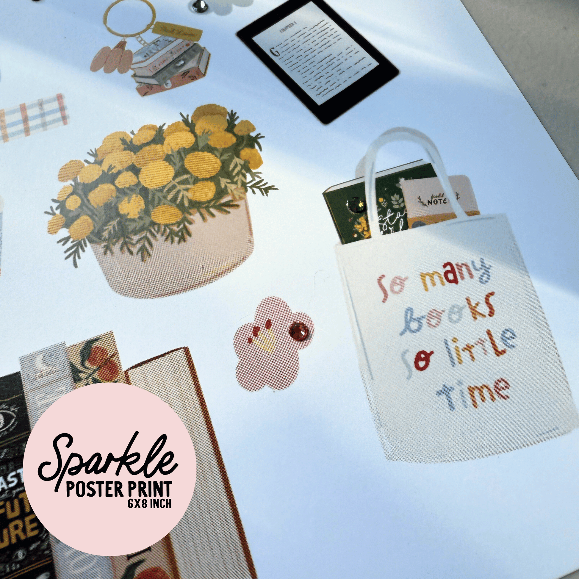 Book Club Sparkle Poster Print My Sparkling Emporium