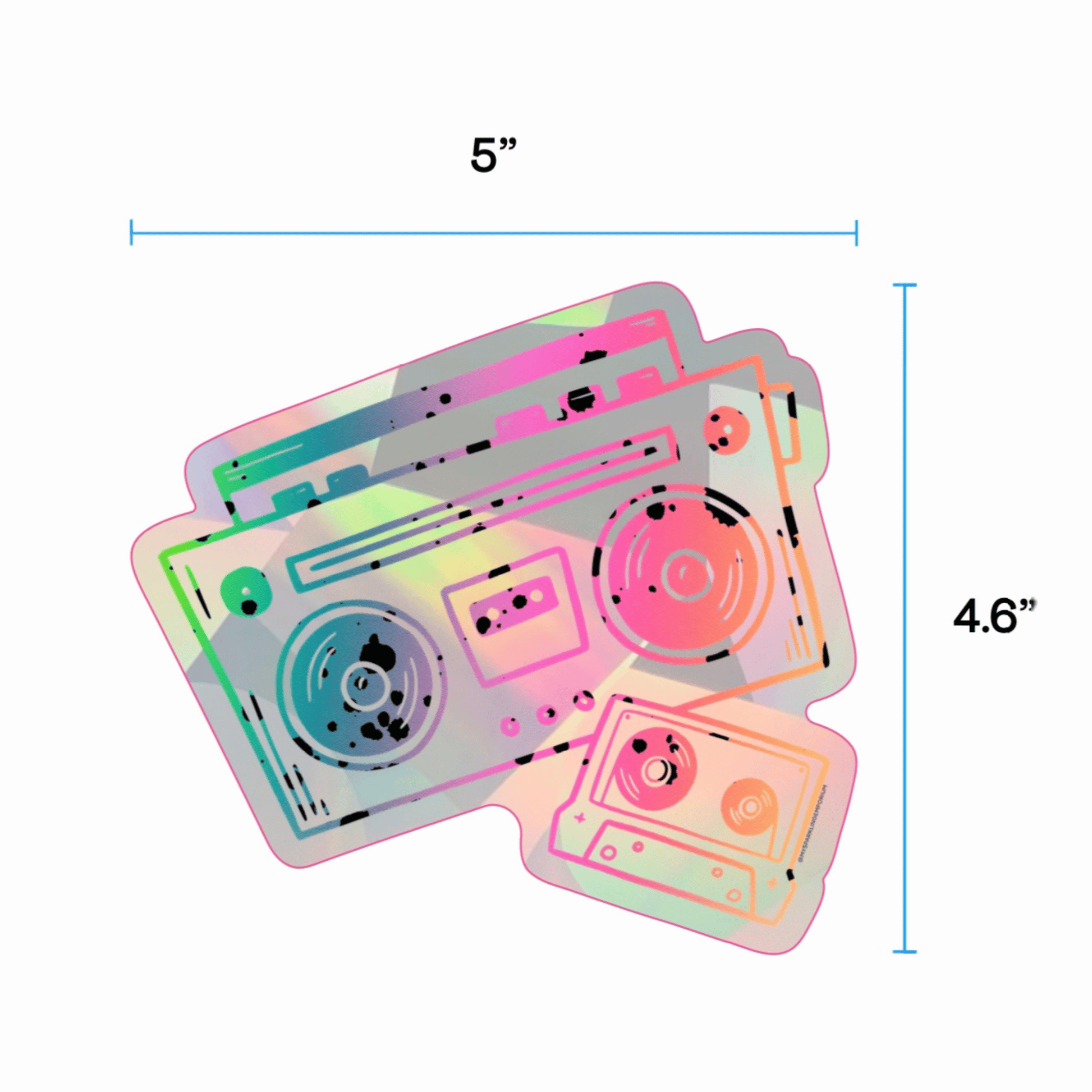 Boombox Suncatcher Sticker My Sparkling Emporium