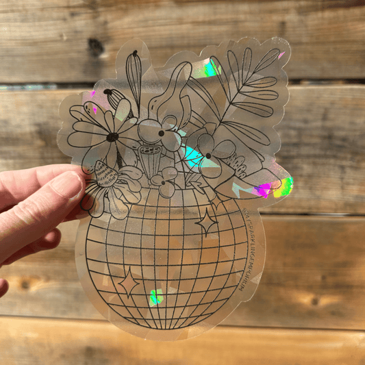 Disco Bouquet Suncatcher Sticker My Sparkling Emporium