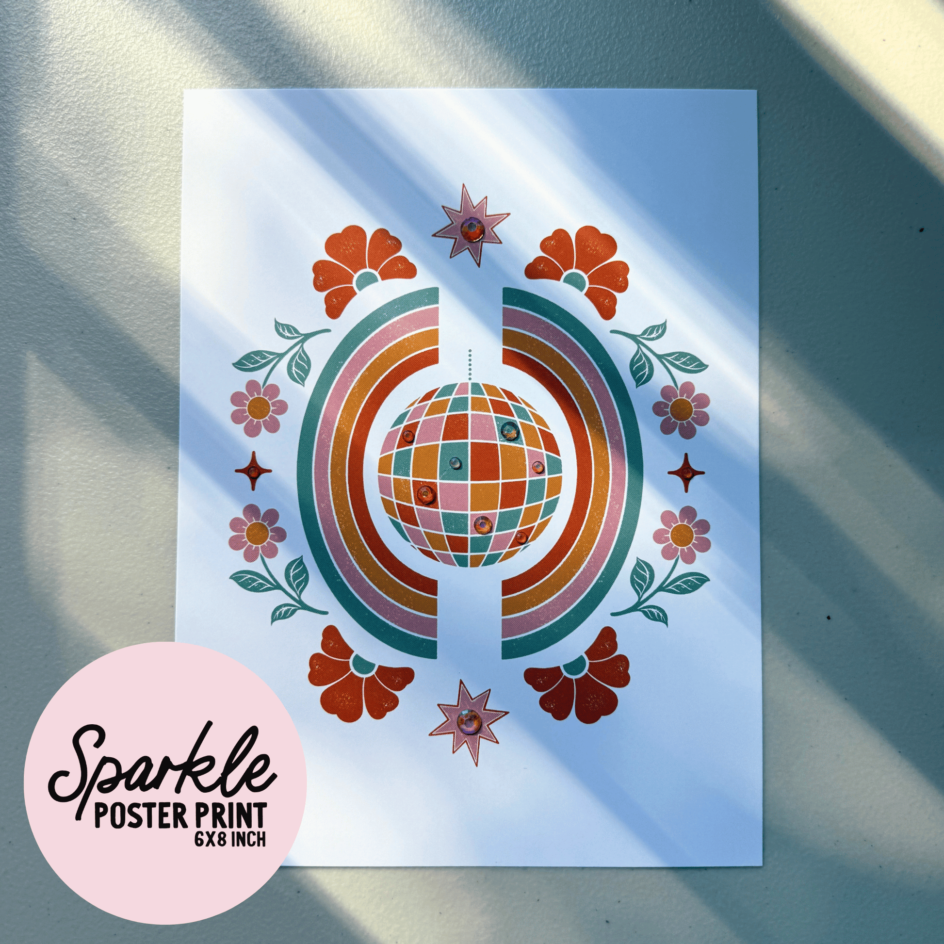 Disco Sparkle Poster Print My Sparkling Emporium