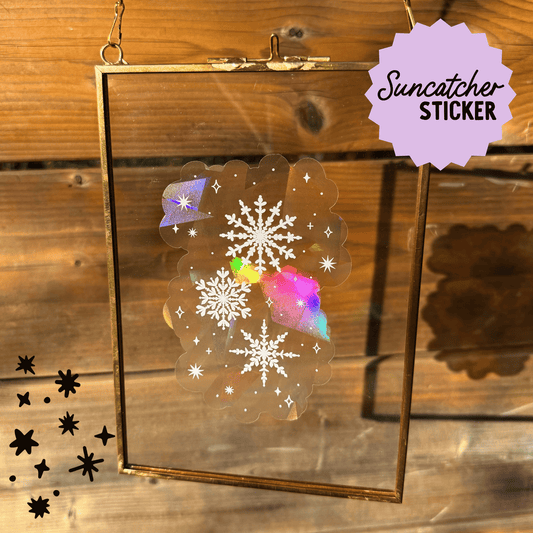 Let It Snow Suncatcher Sticker My Sparkling Emporium