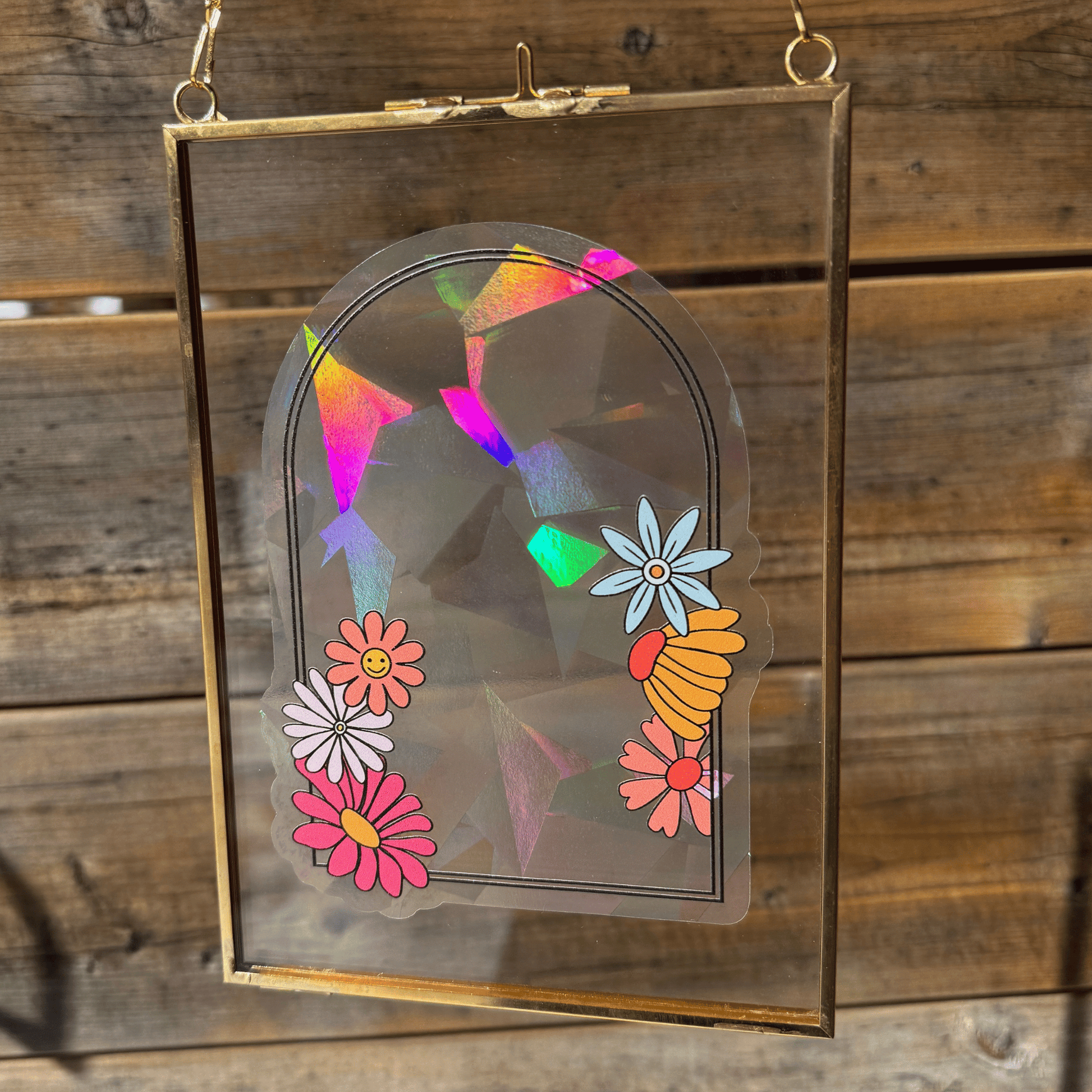 Flower Arch Suncatcher Sticker My Sparkling Emporium