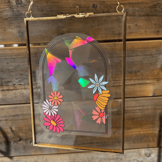 Flower Arch Suncatcher Sticker My Sparkling Emporium
