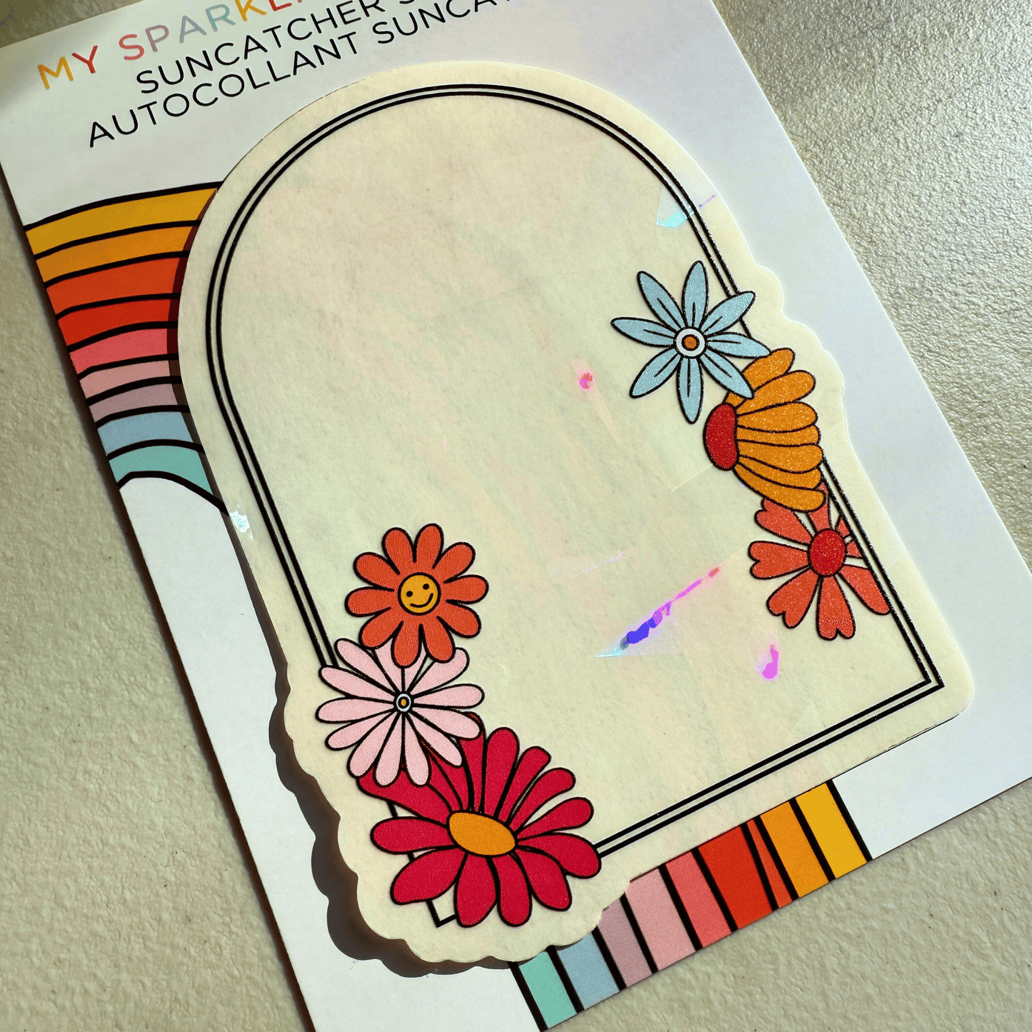 Flower Arch Suncatcher Sticker My Sparkling Emporium