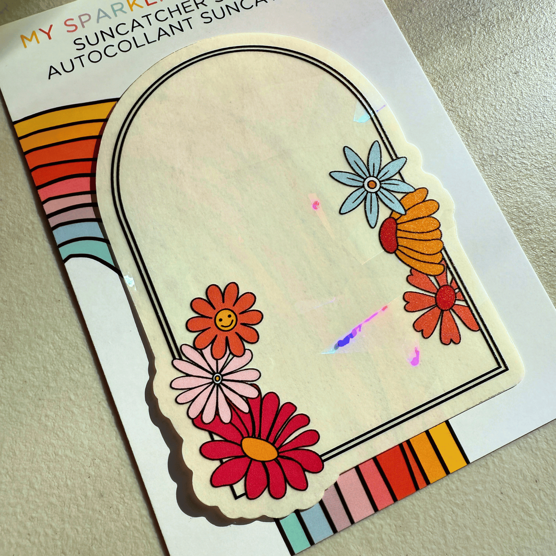 Flower Arch Suncatcher Sticker My Sparkling Emporium