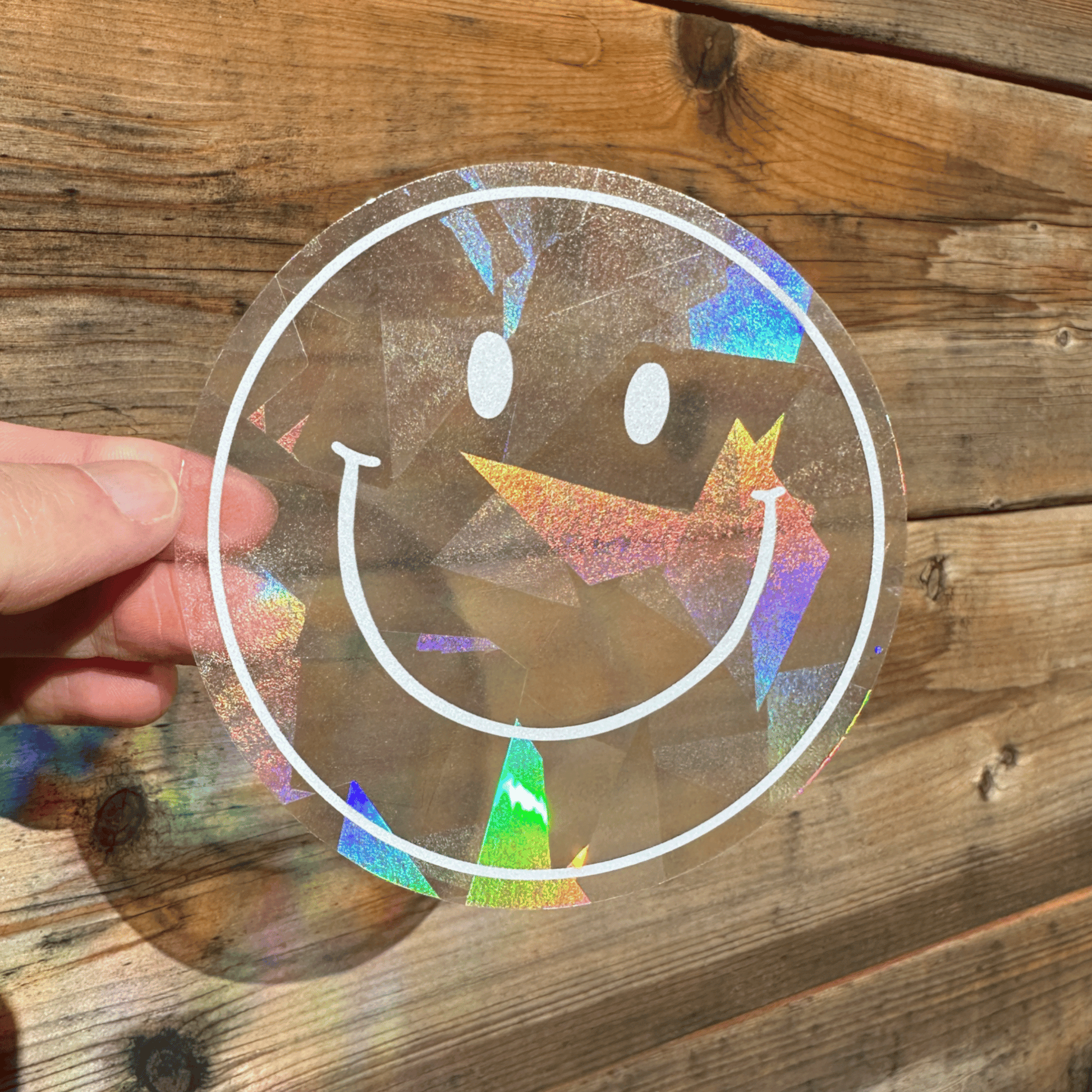 Happy Face Suncatcher Sticker My Sparkling Emporium