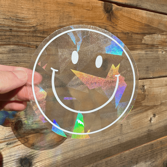 Happy Face Suncatcher Sticker My Sparkling Emporium
