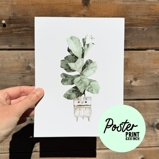 Happy Plant Poster Print My Sparkling Emporium