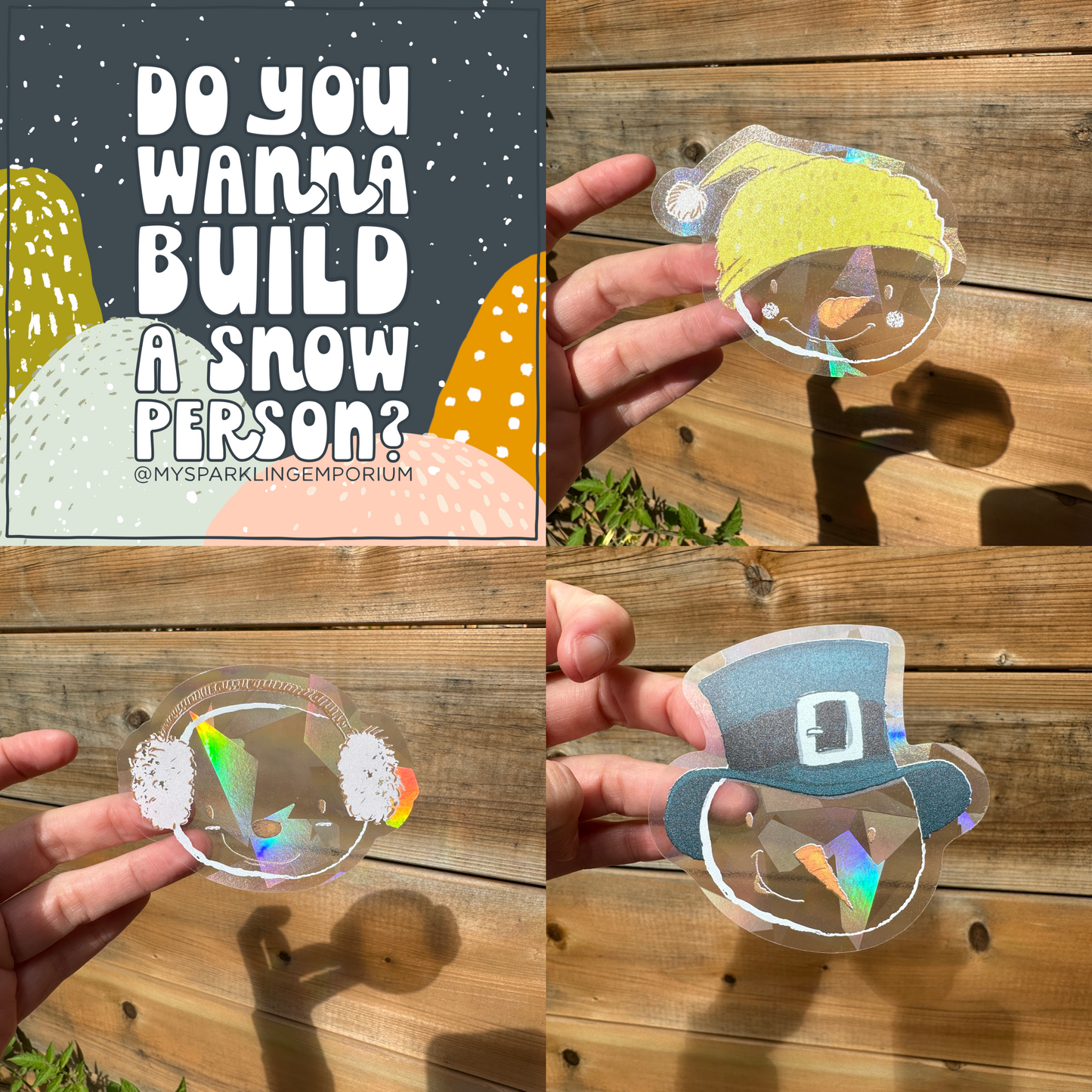 Mystery Snow Day Suncatcher Sticker Kit My Sparkling Emporium