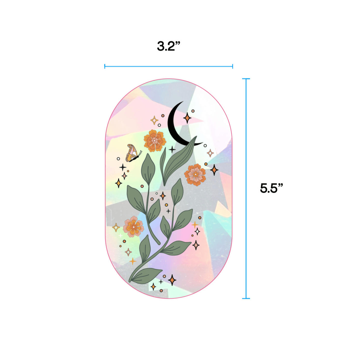 Midnight Sprout Suncatcher Sticker My Sparkling Emporium