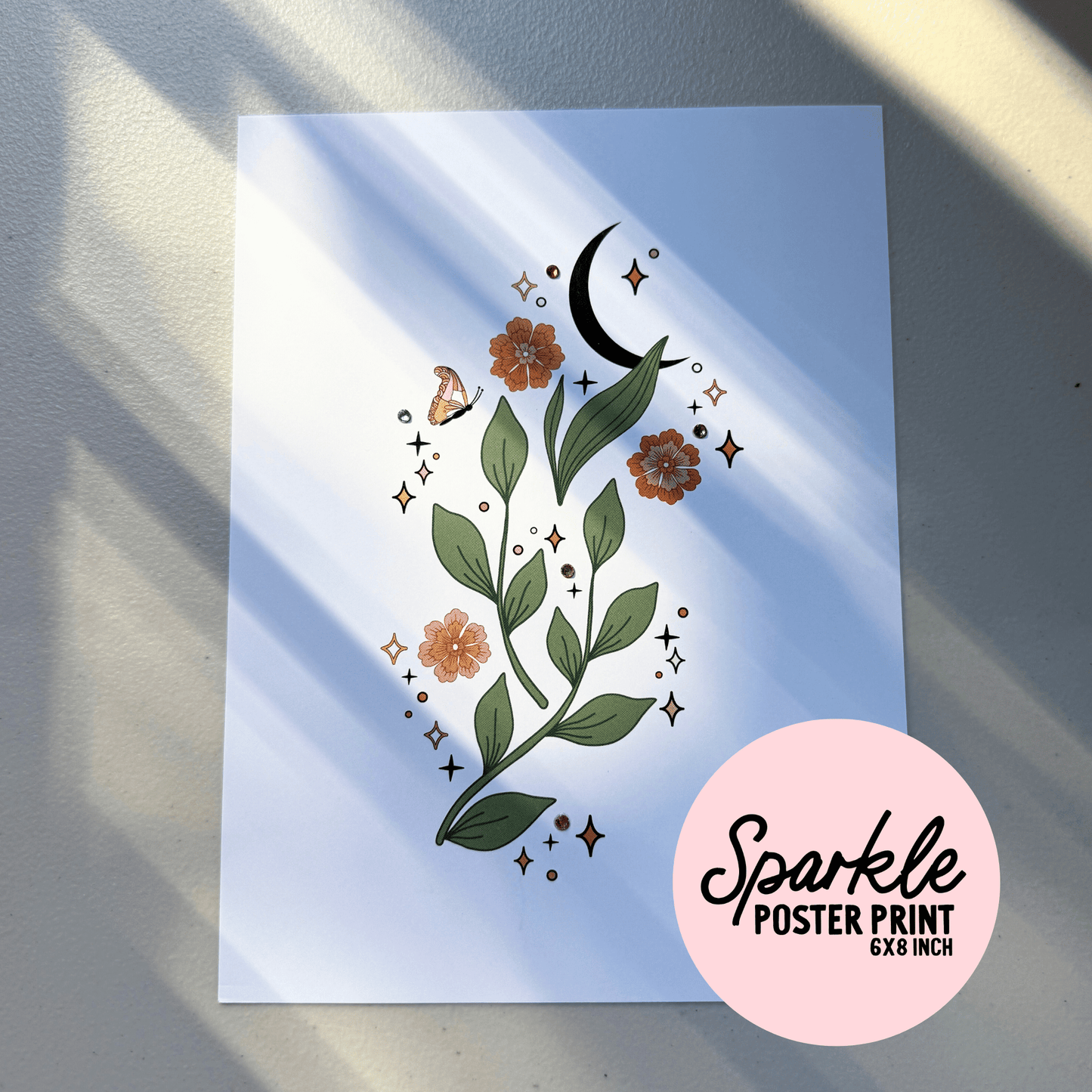 Midnight Sprout Sparkle Poster Print My Sparkling Emporium