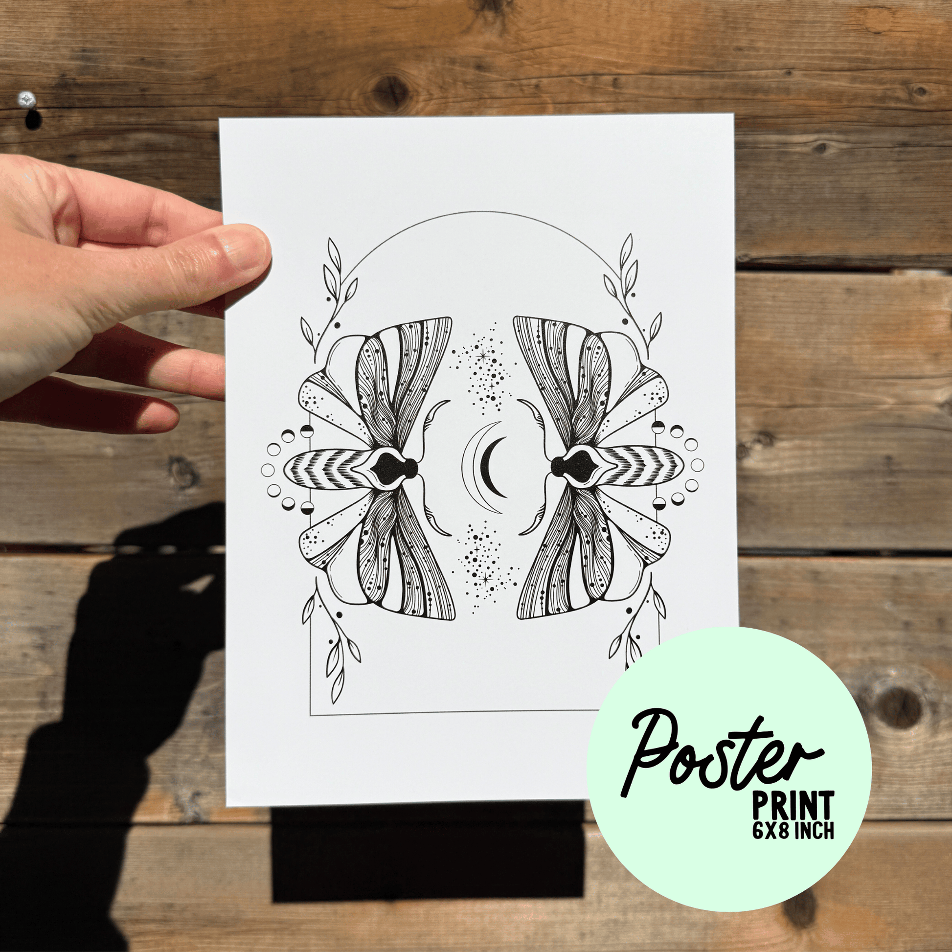 Mirror Moths Poster Print My Sparkling Emporium