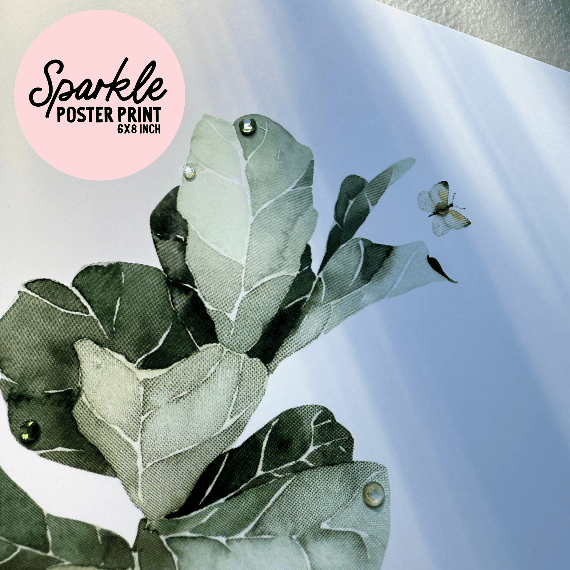 Happy Plant Sparkle Poster Print My Sparkling Emporium