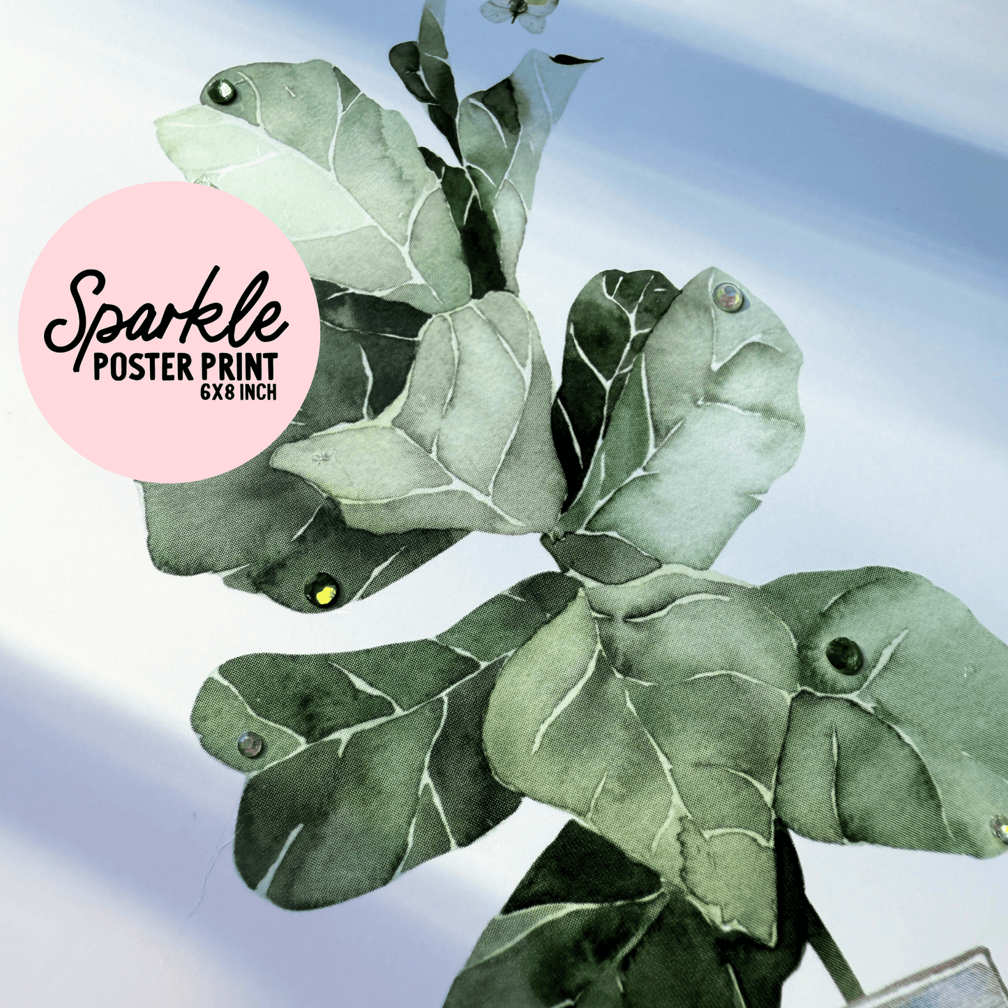 Happy Plant Sparkle Poster Print My Sparkling Emporium