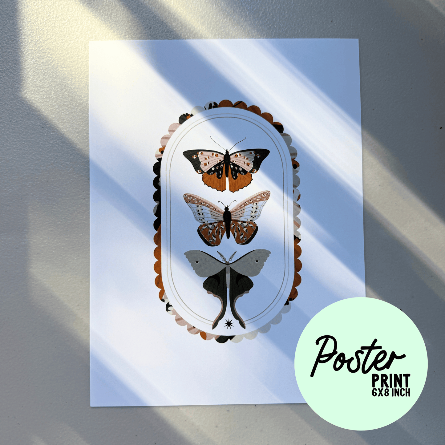 Moths Poster Print My Sparkling Emporium