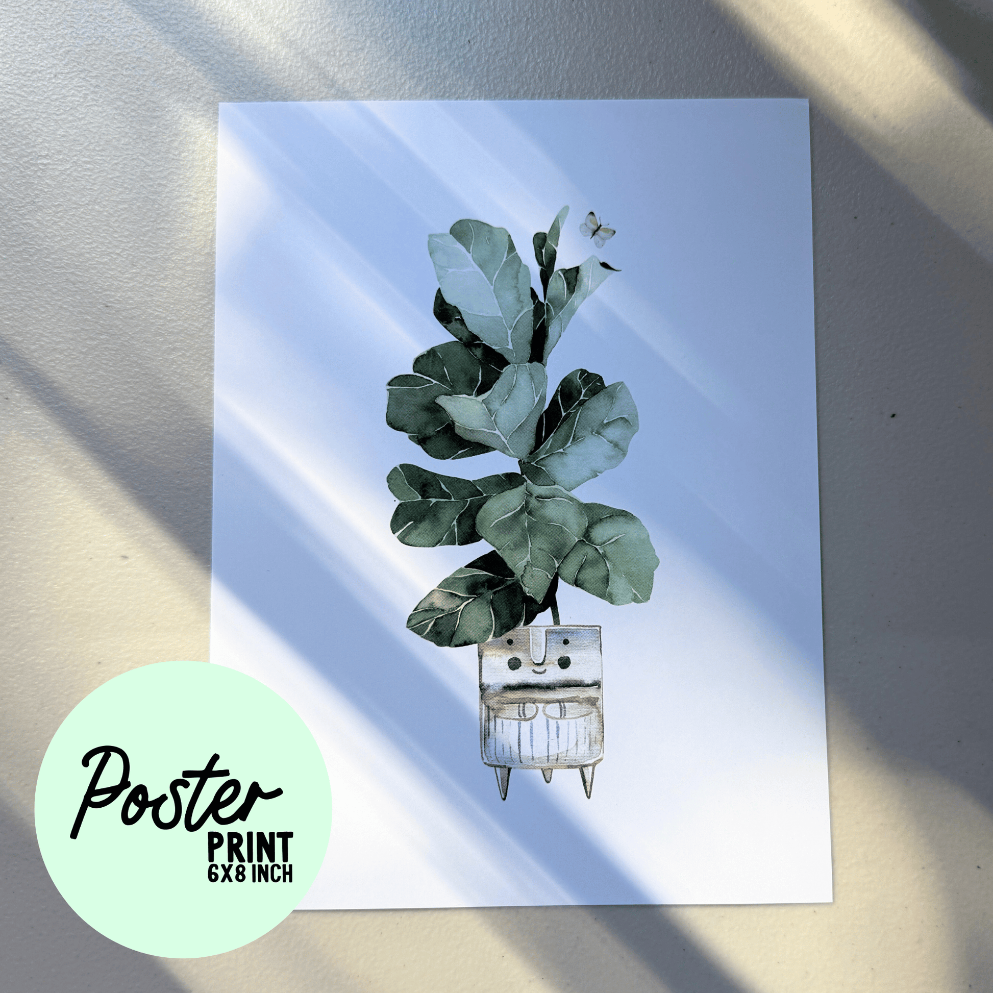 Happy Plant Poster Print My Sparkling Emporium