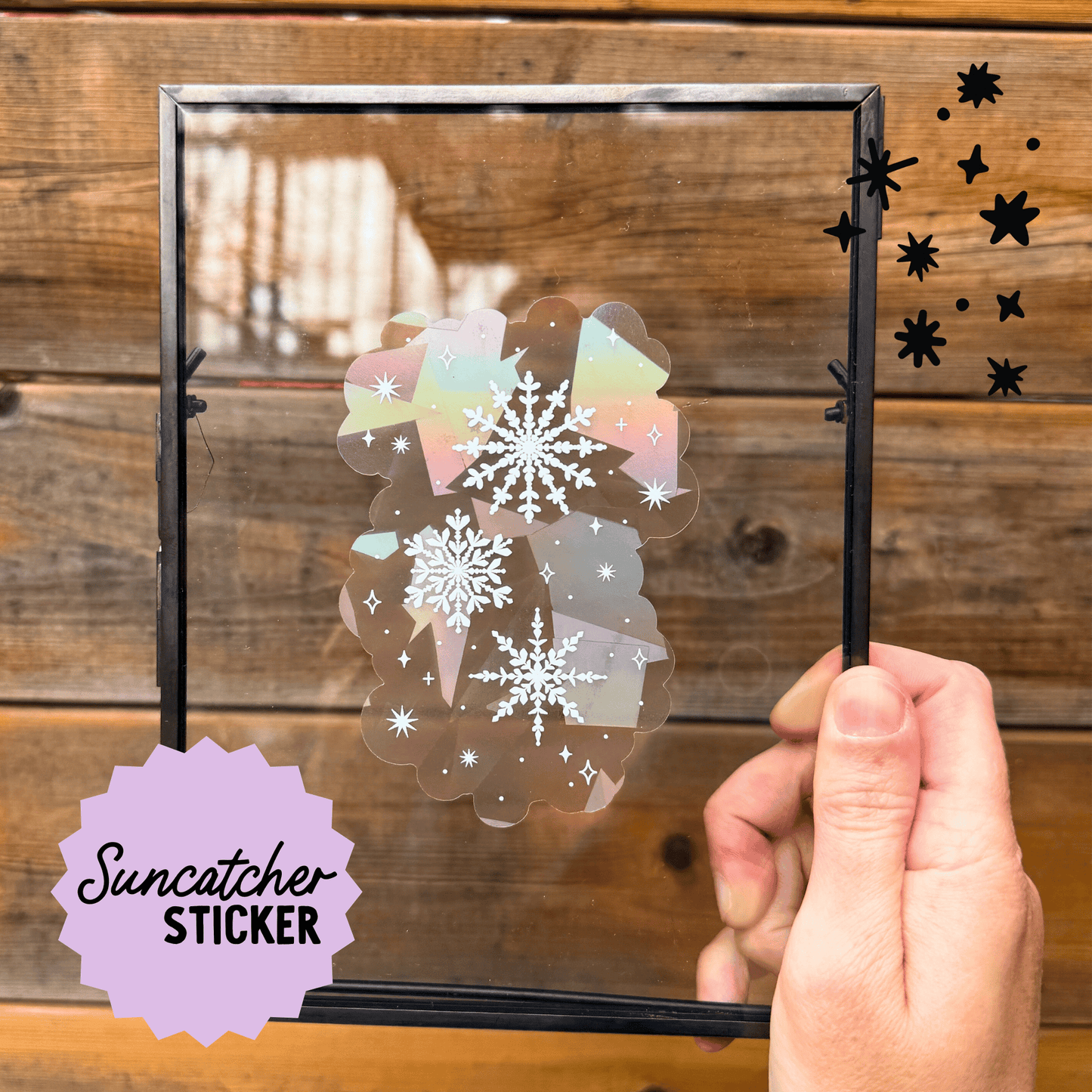Let It Snow Sticker Greeting Card My Sparkling Emporium