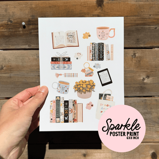 Book Club Sparkle Poster Print My Sparkling Emporium