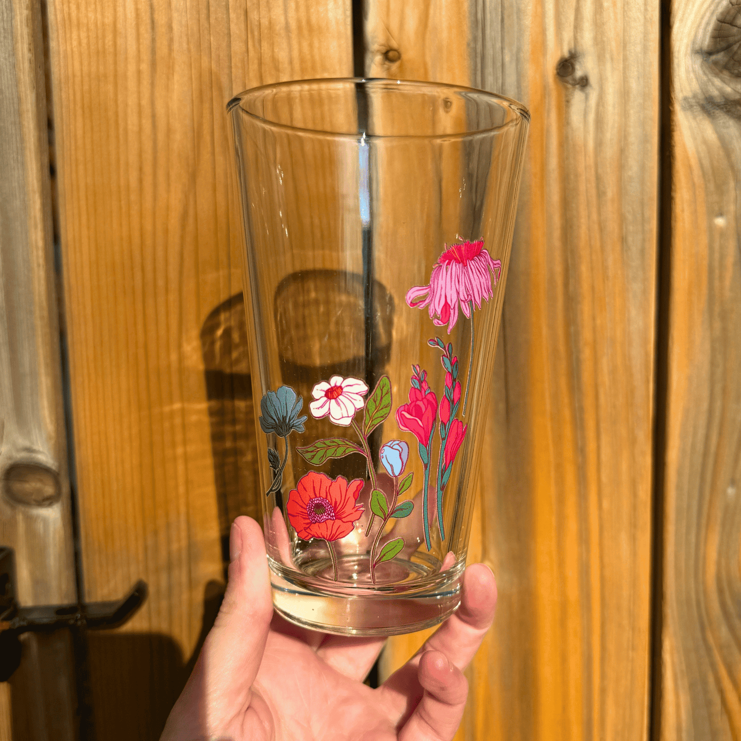 Wildflower Pint Glass My Sparkling Emporium