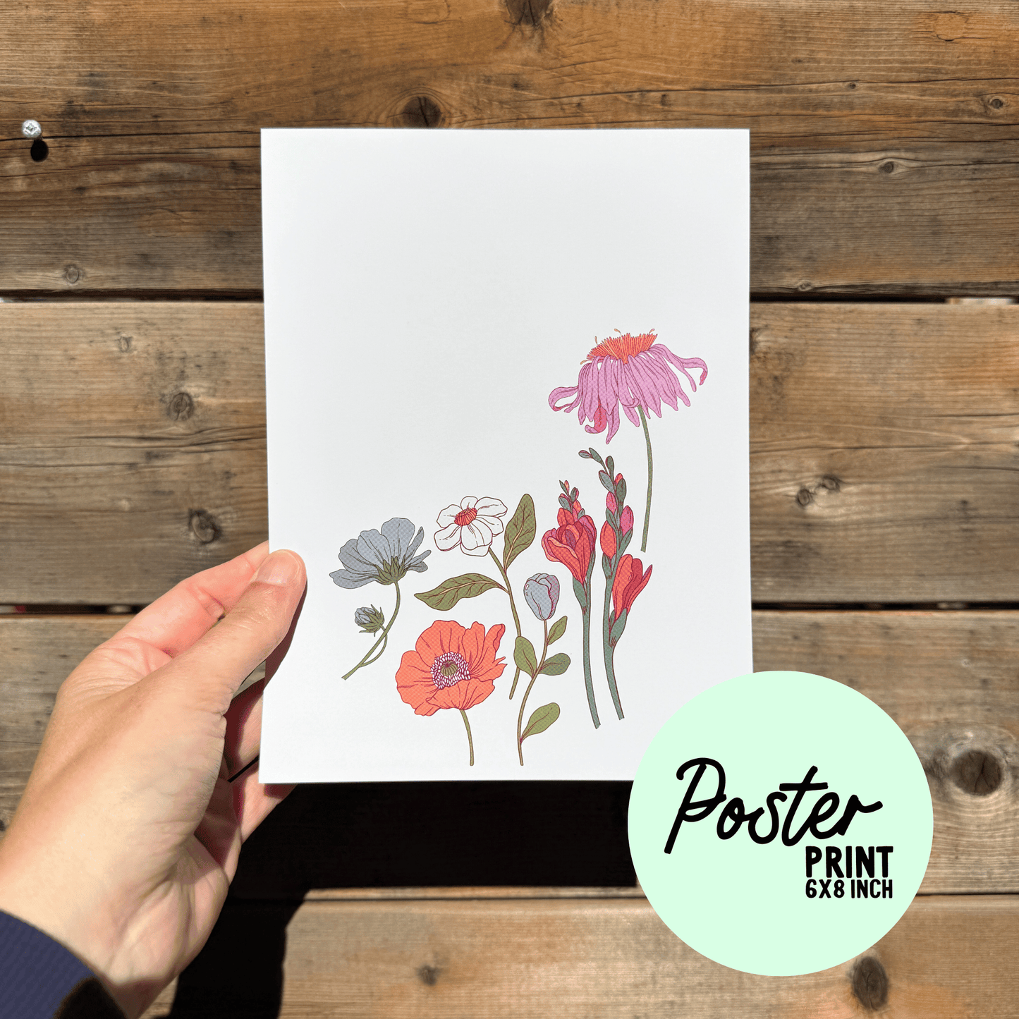 Wildflower Poster Print My Sparkling Emporium