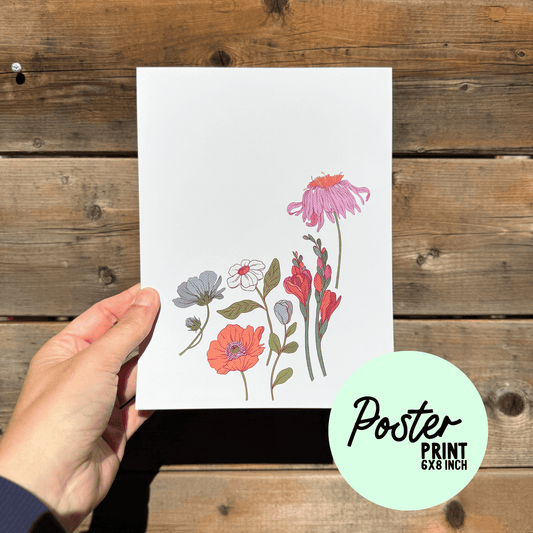 Wildflower Poster Print My Sparkling Emporium