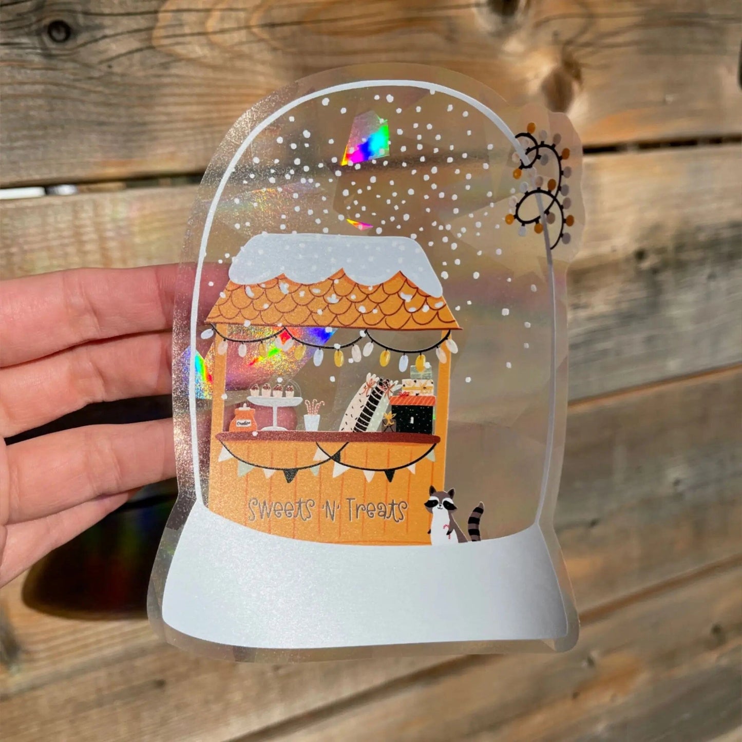 Sweet Treats Snow Globe Suncatcher Sticker Suncatcher Sticker My Sparkling Emporium