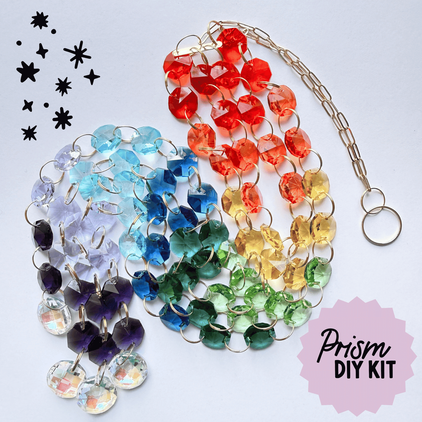 Rainbow Waterfall Prism Suncatcher Kit