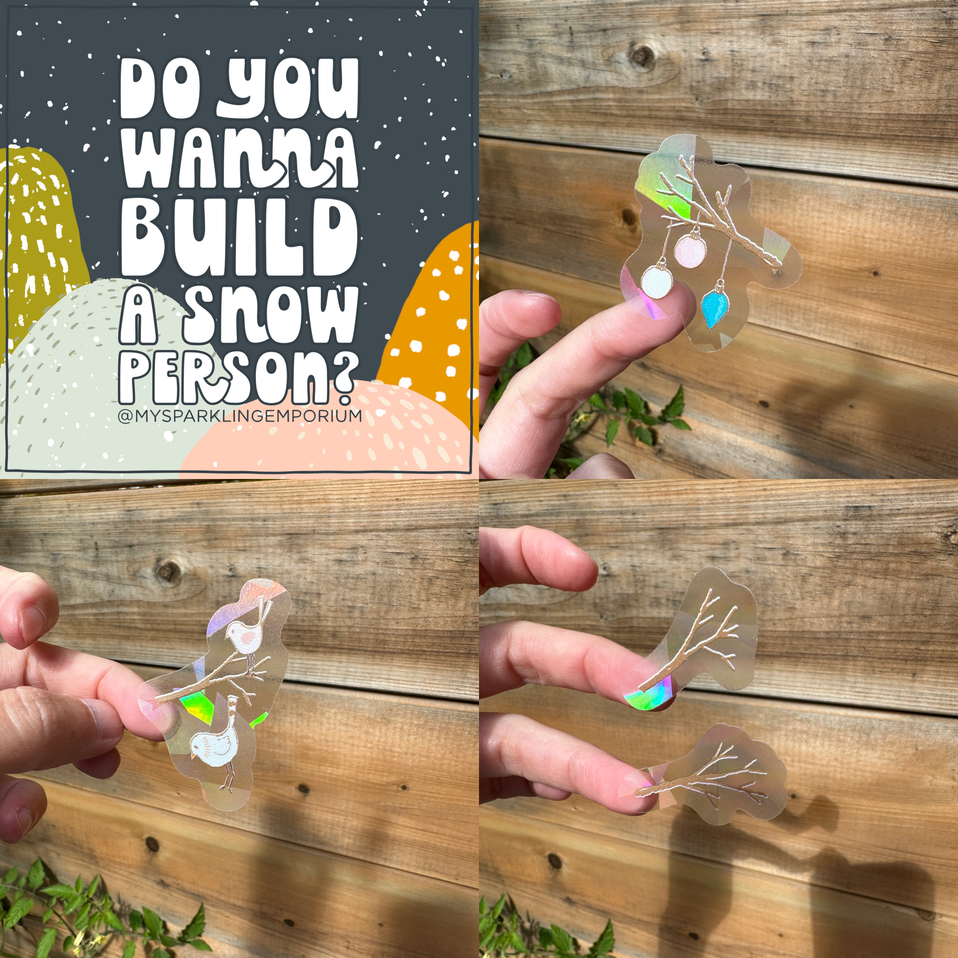 Mystery Snow Day Suncatcher Sticker Kit My Sparkling Emporium