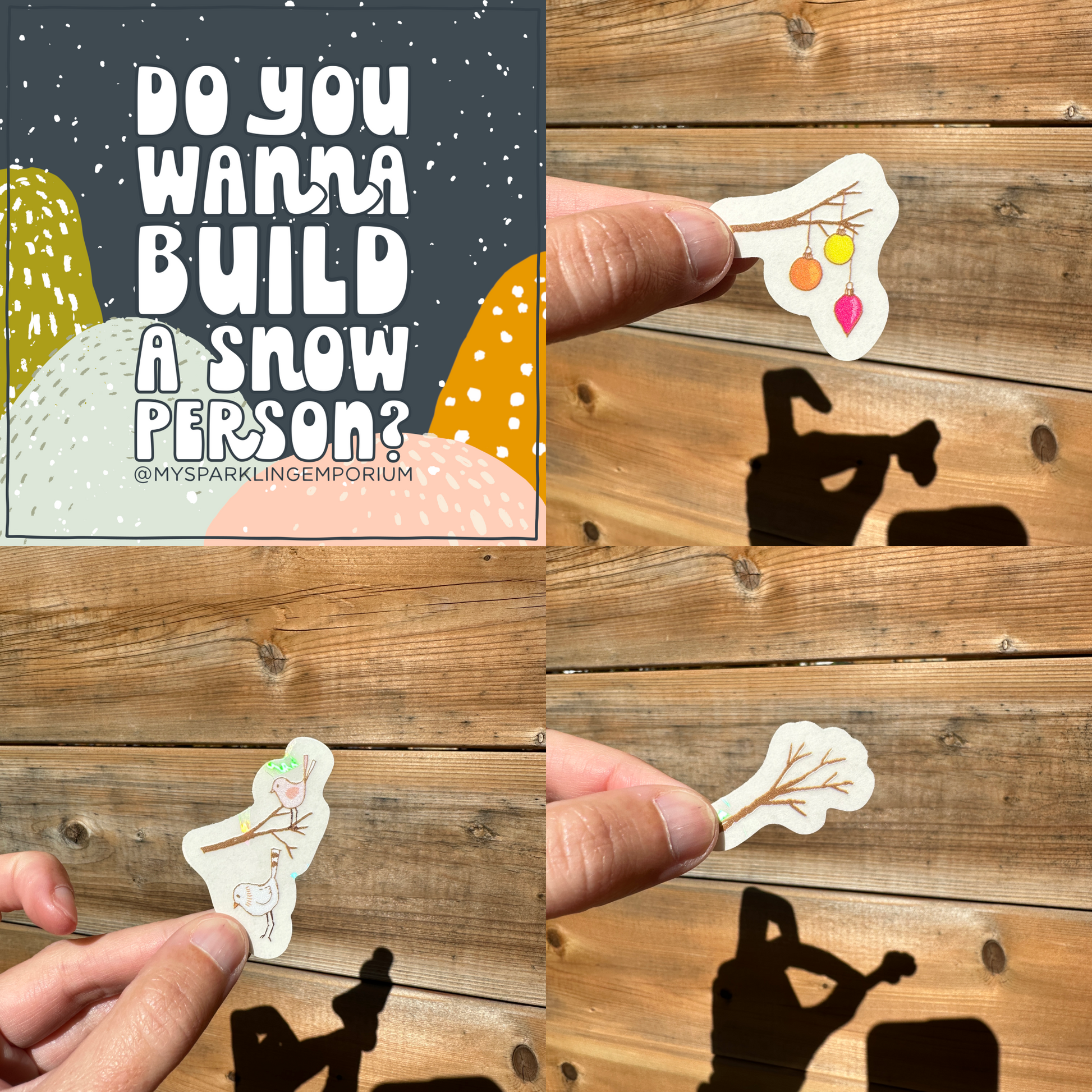 Mystery Snow Day Suncatcher Sticker Kit My Sparkling Emporium