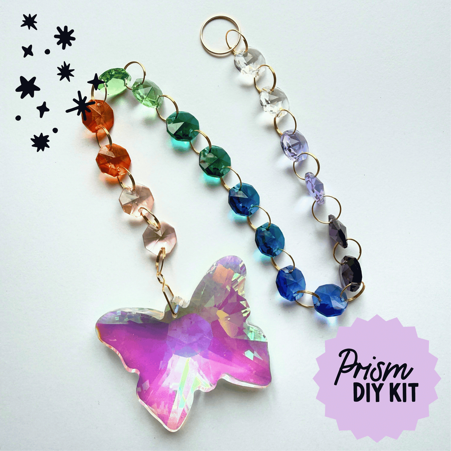 Iridescent Butterfly Prism Suncatcher Kit My Sparkling Emporium