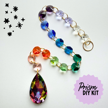 Dark Rainbow Drop Prism Suncatcher Kit My Sparkling Emporium