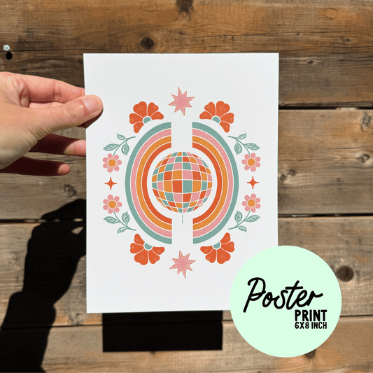 Disco Poster Print My Sparkling Emporium