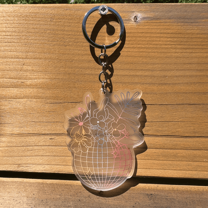 Disco Bouquet Frosted Acrylic Key Chain My Sparkling Emporium