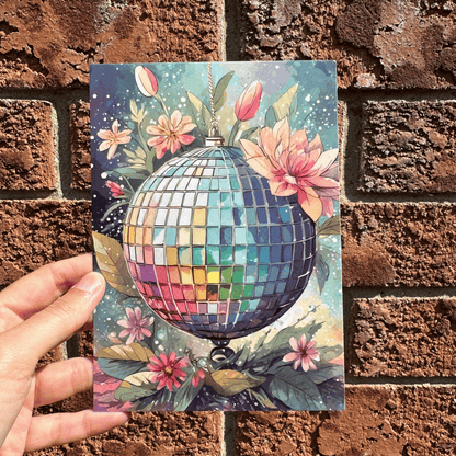 Disco Flowers Postcard Print My Sparkling Emporium