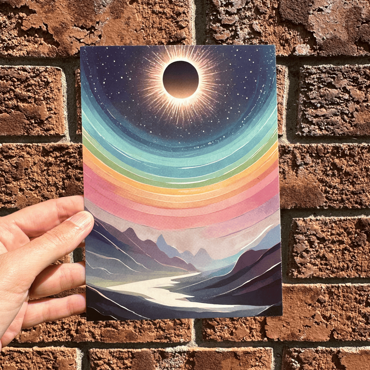 Rainbow Eclipse Postcard Print My Sparkling Emporium