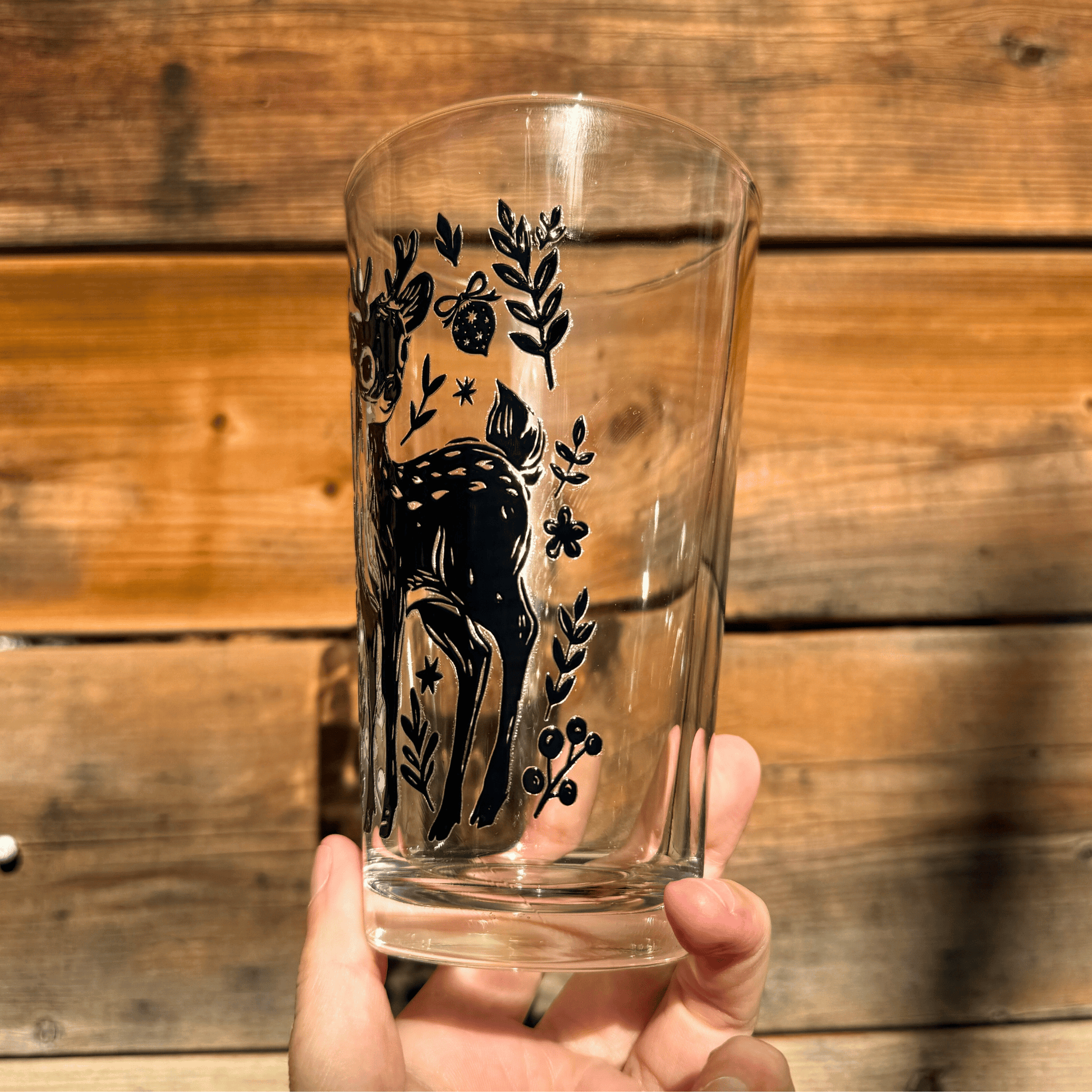 Fawn Pint Glass My Sparkling Emporium