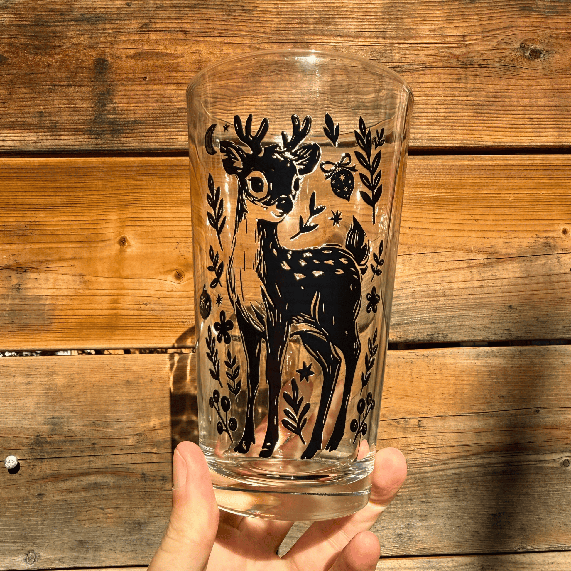 Fawn Pint Glass My Sparkling Emporium
