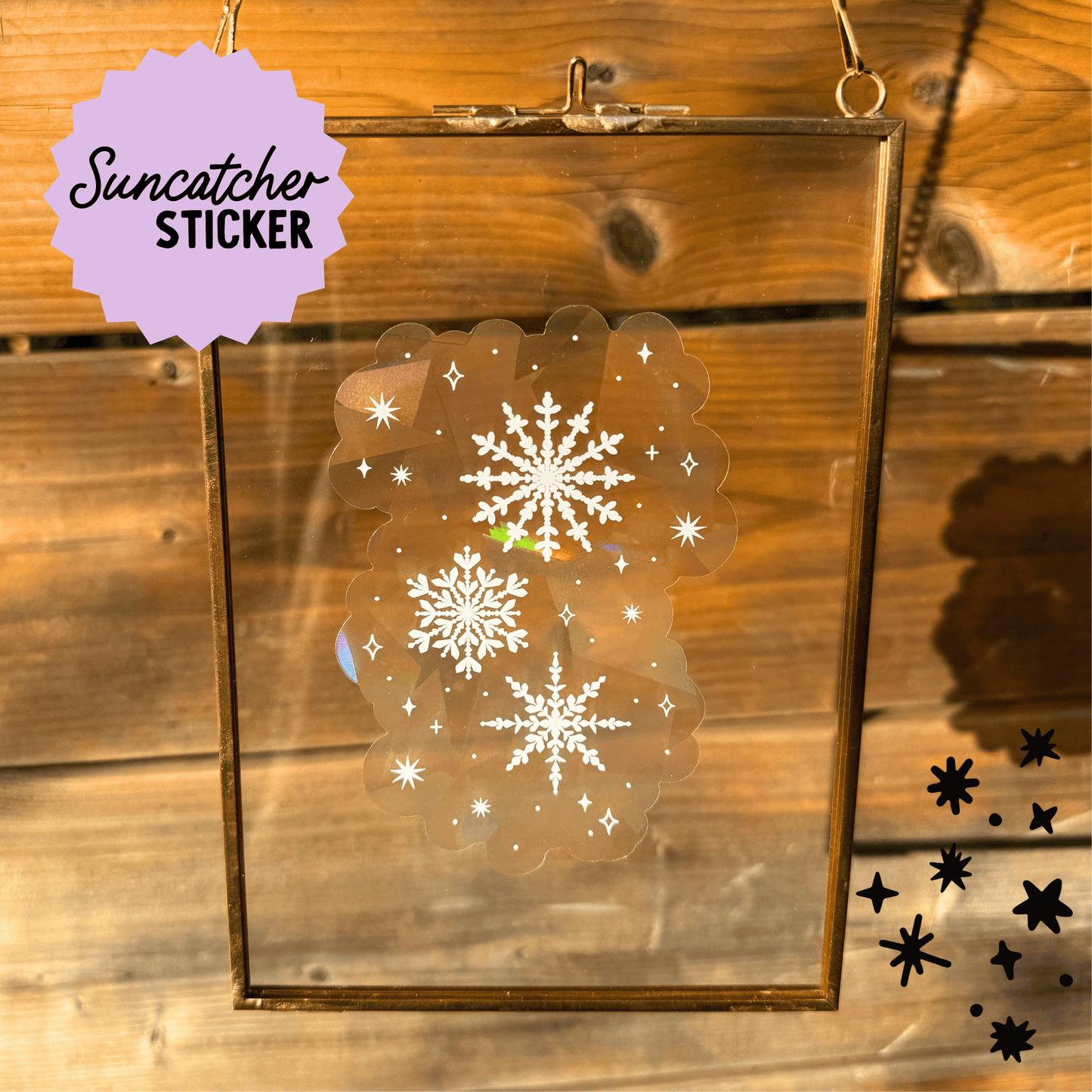 Let It Snow Suncatcher Sticker My Sparkling Emporium