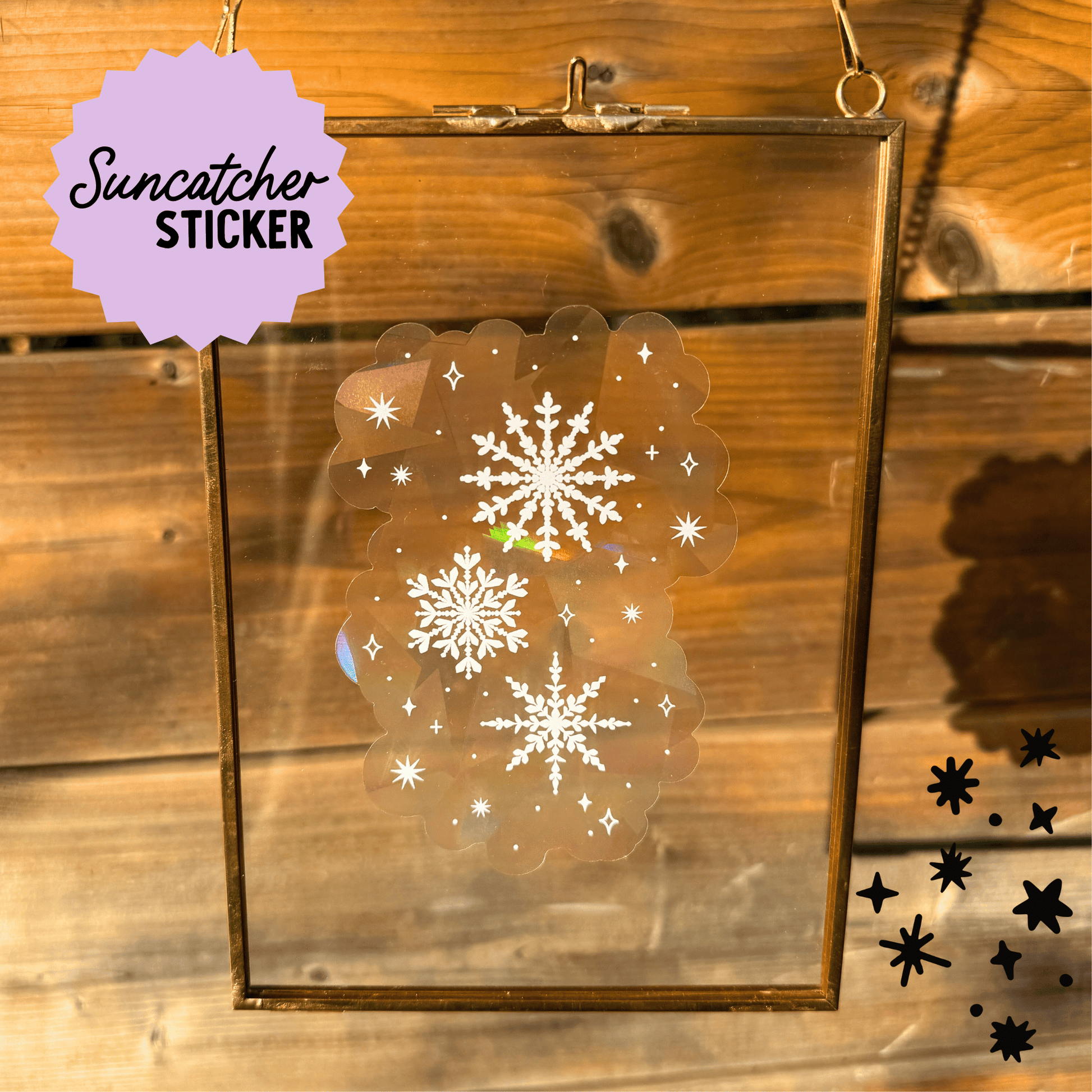 Let It Snow Suncatcher Sticker My Sparkling Emporium
