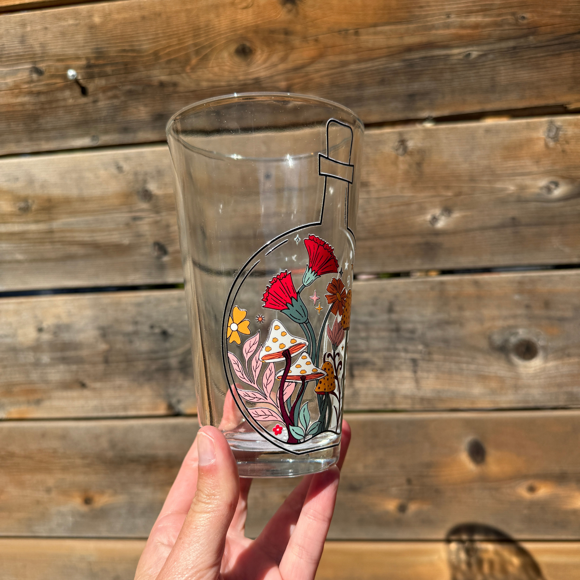 Groovy Garden Pint Glass My Sparkling Emporium