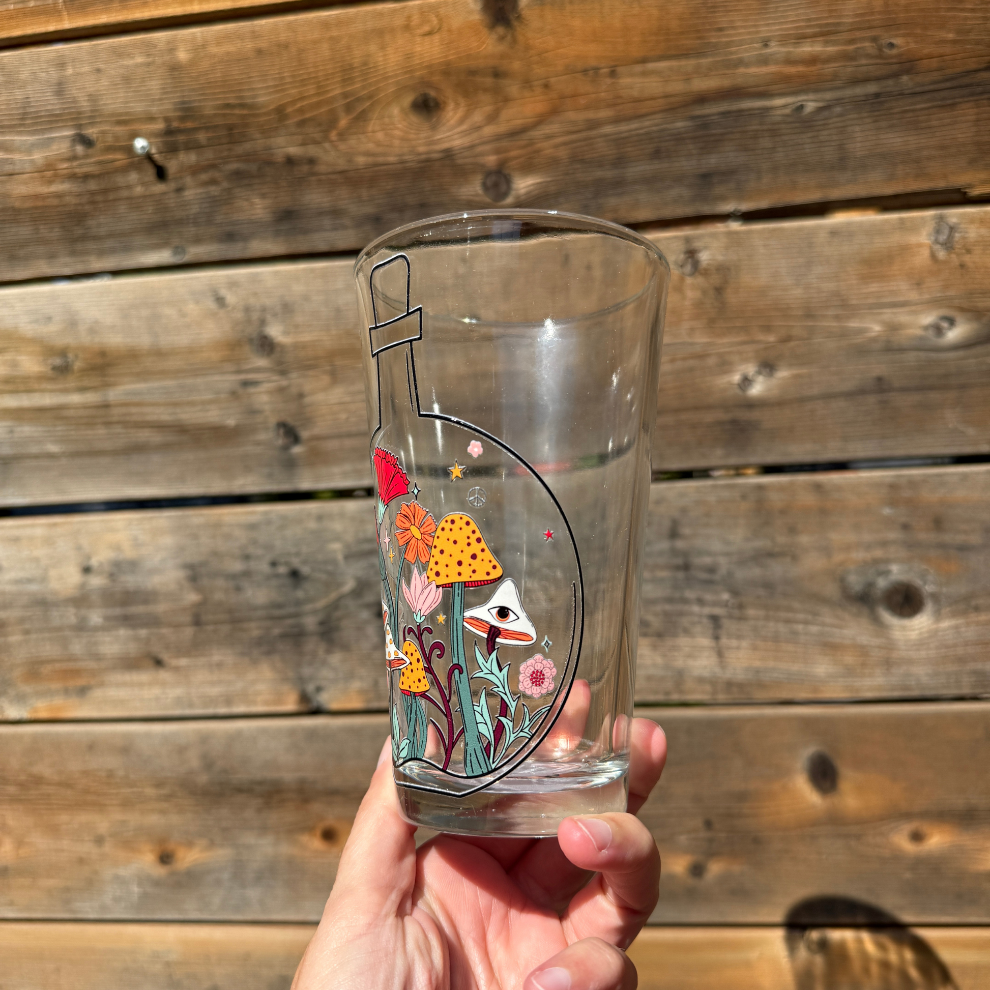 Groovy Garden Pint Glass My Sparkling Emporium