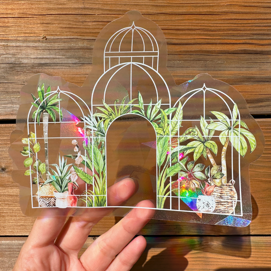 Greenhouse Jungle Suncatcher Sticker My Sparkling Emporium