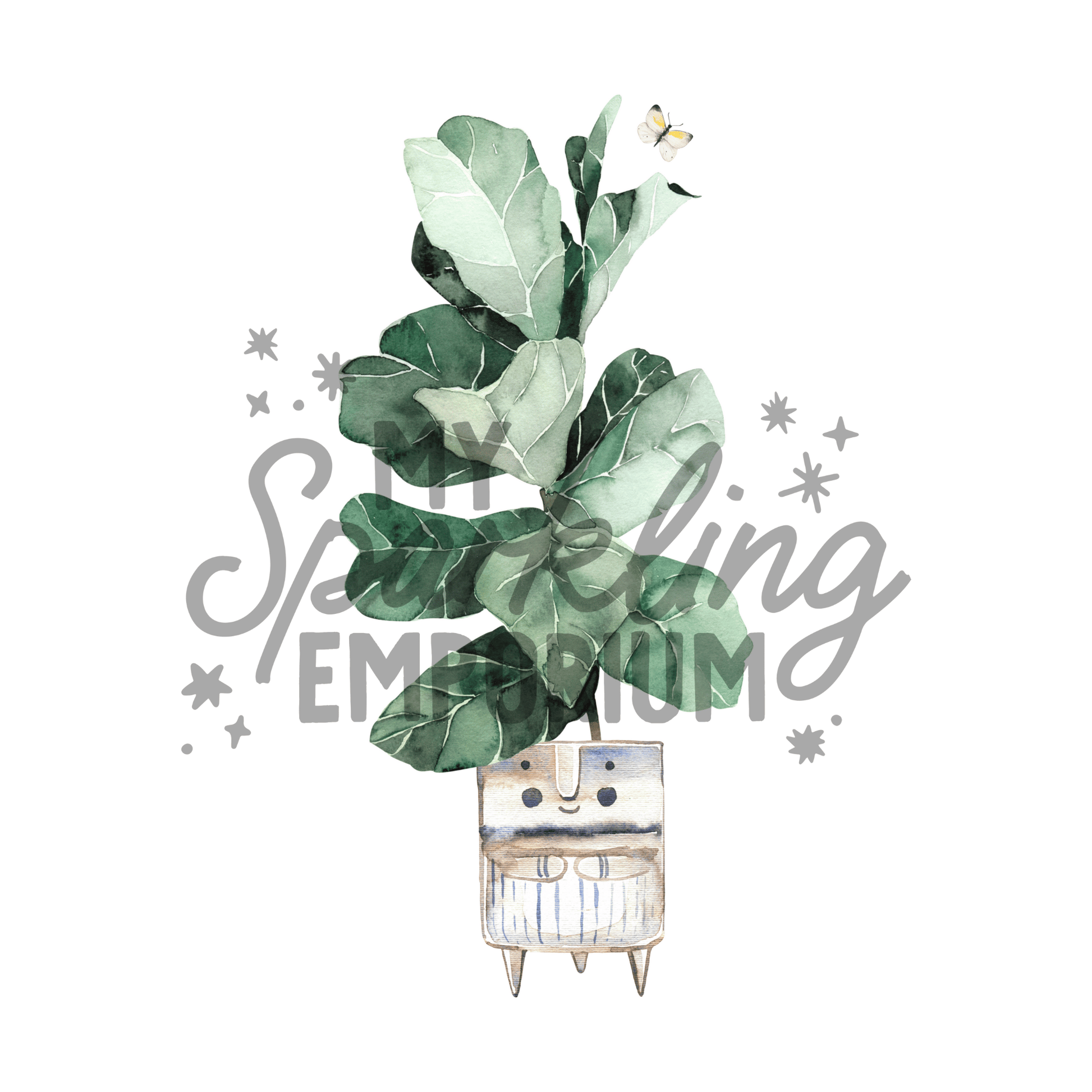 Happy Plant Poster Print My Sparkling Emporium