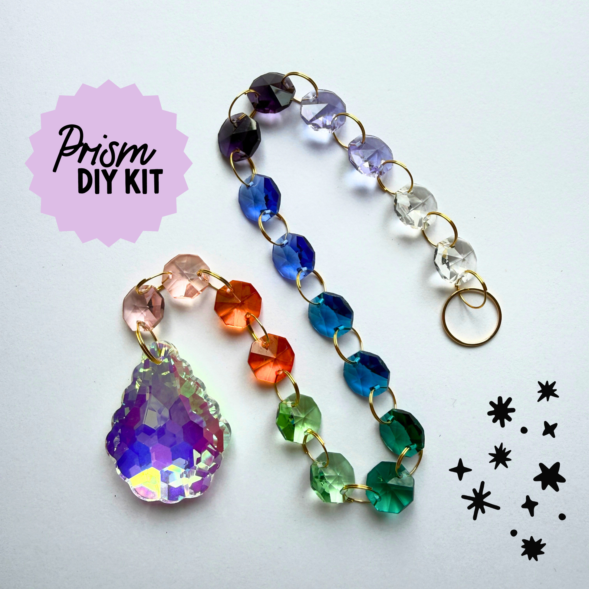 Iridescent Honeycomb Prism Suncatcher Kit My Sparkling Emporium