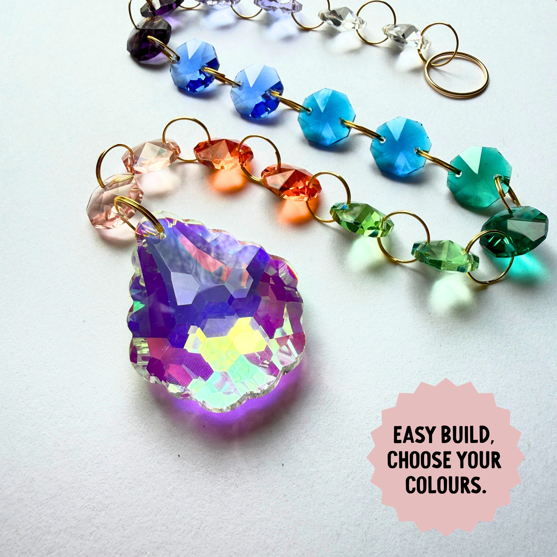 Iridescent Honeycomb Prism Suncatcher Kit My Sparkling Emporium